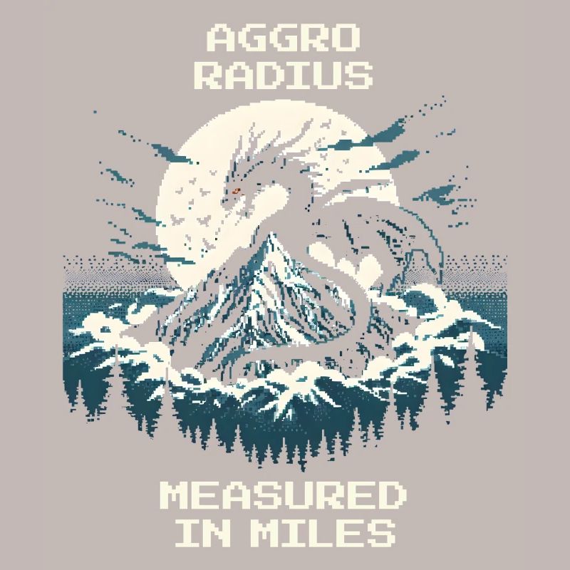 Aggro-Radius | Retro Drache Pixel Art