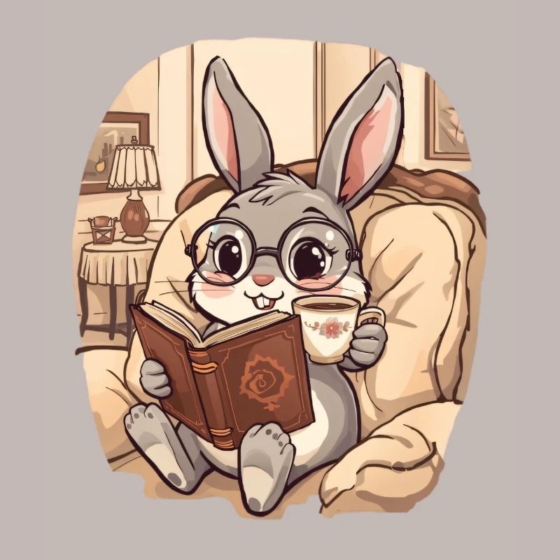 Cuddly Bunny Reading Evening
