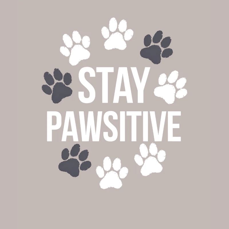 Stay Pawsitive Pawprints Tee