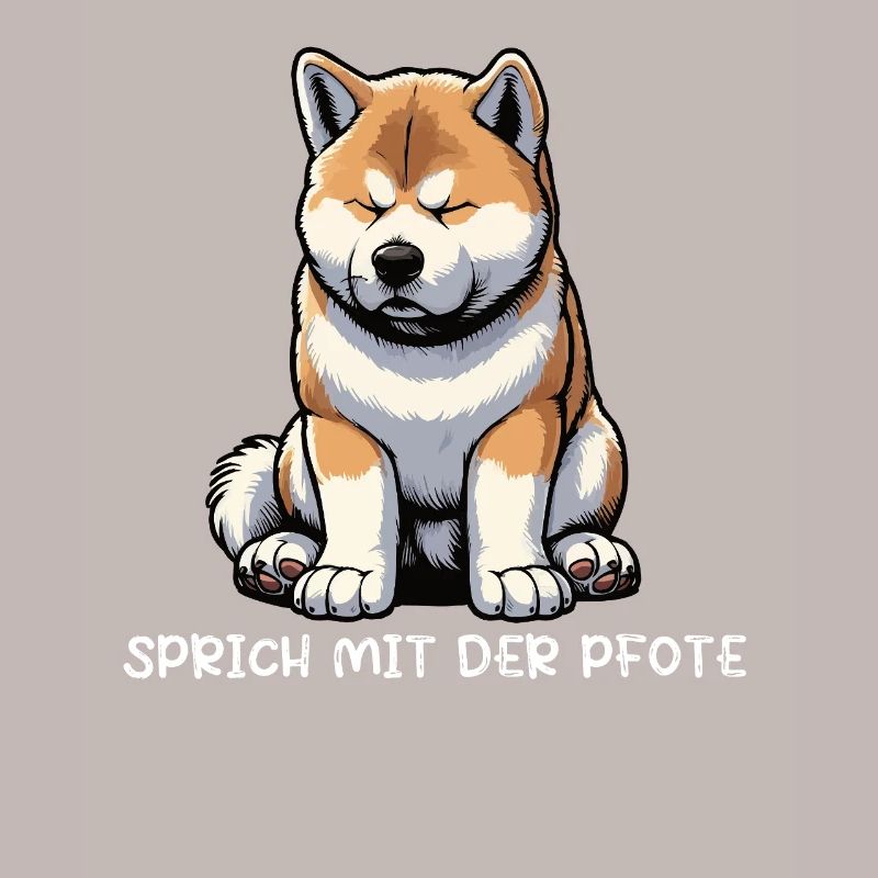 Sprich mit der Pfote Akita Akitabesitzer Akitas