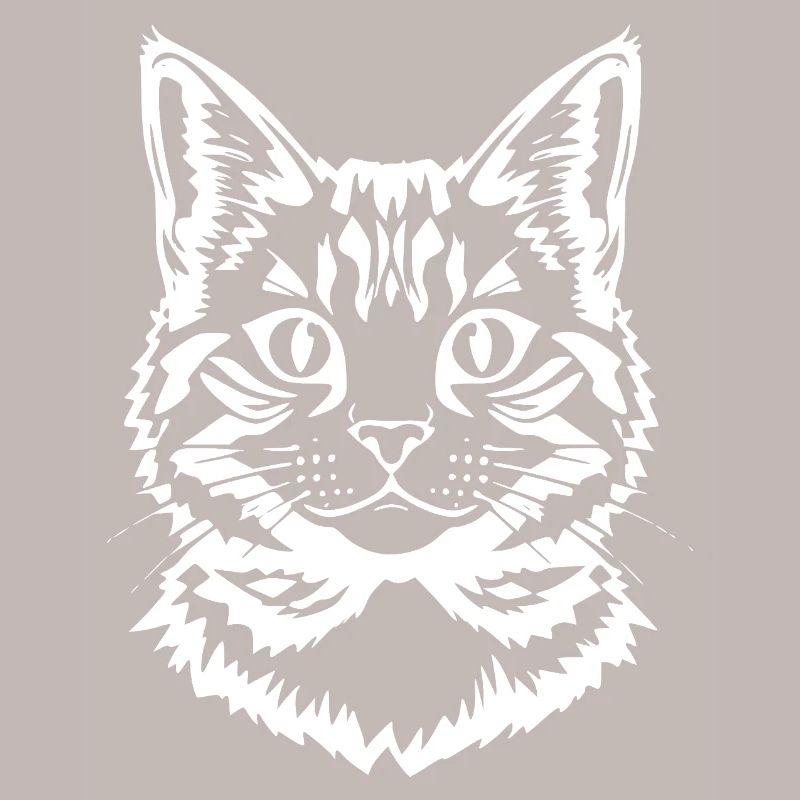 Cat White Cat Head Kitten Tiger Cat Gift