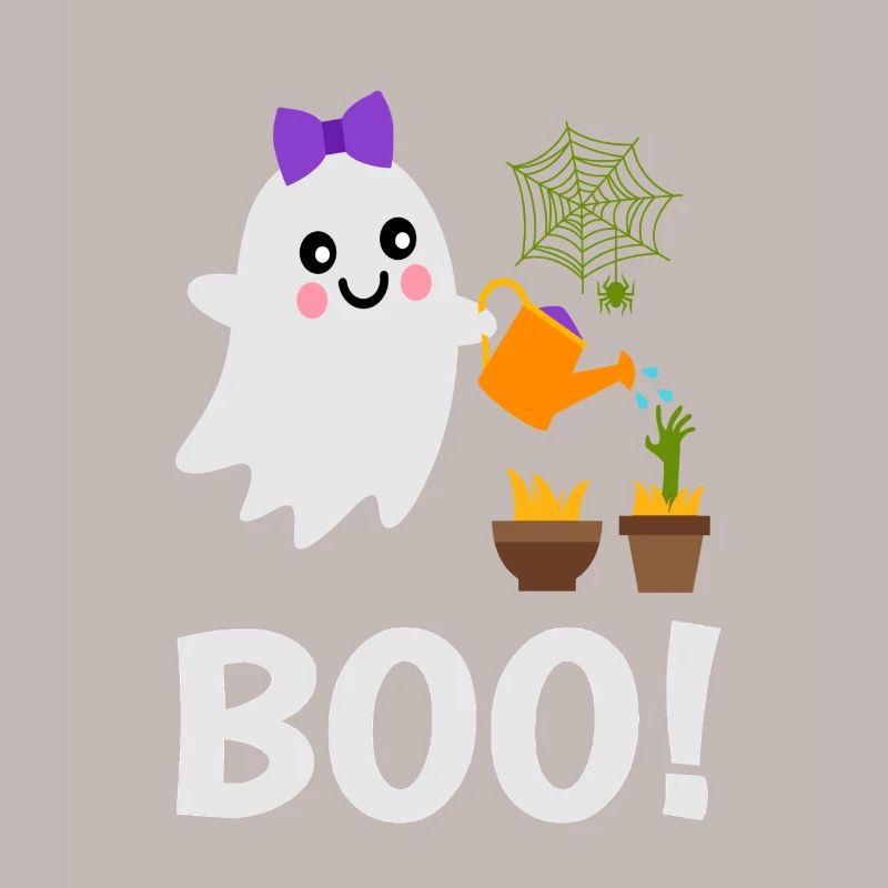 Cute Ghost Boo! Water the ghost plants