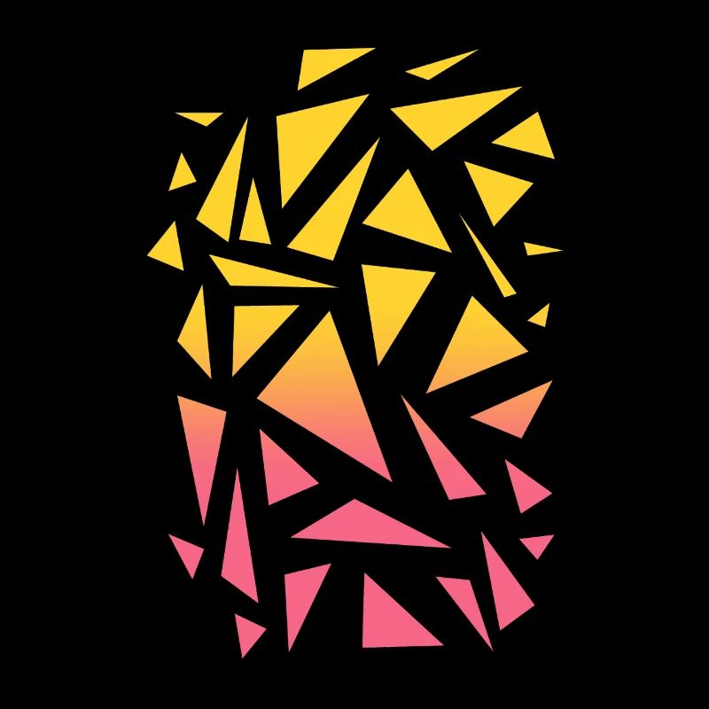 Triangle Pattern - Yellow Red