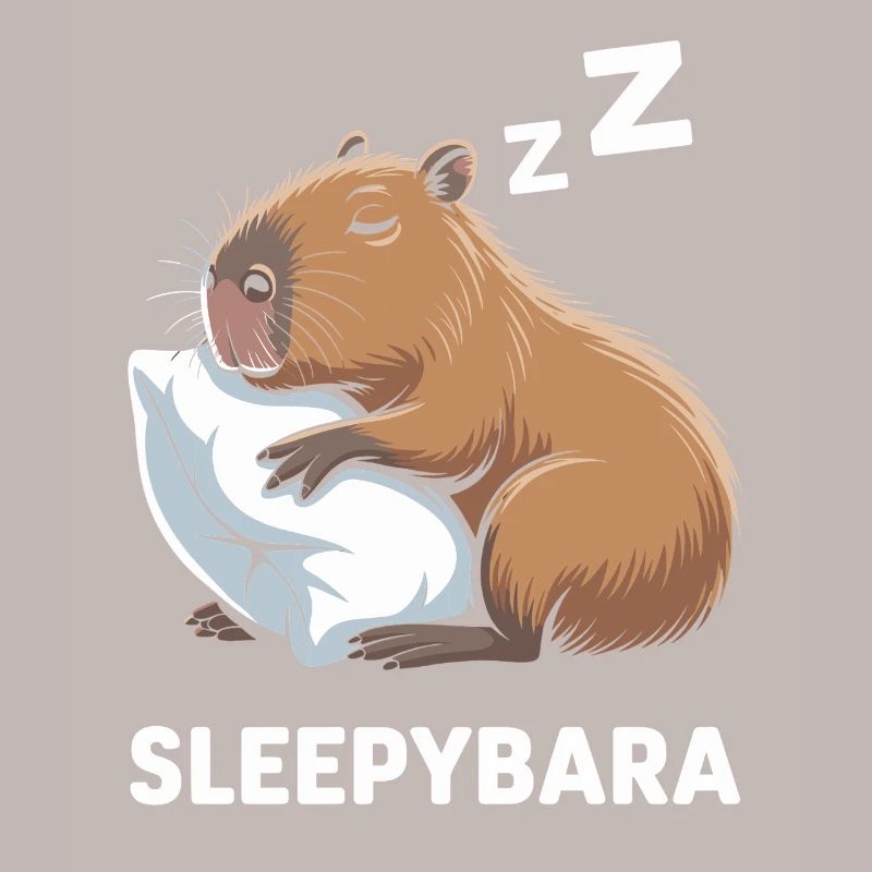 Sleepybara Capybara Schlafen