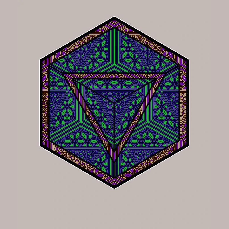 Mandala Kaleidoscope Triangle Pattern Psychedelic