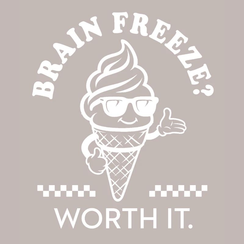 Brain Freeze Worth It – Retro Eiscreme Comic 