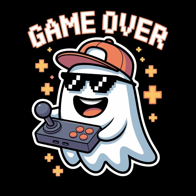 Retro Gamer Halloween Ghost