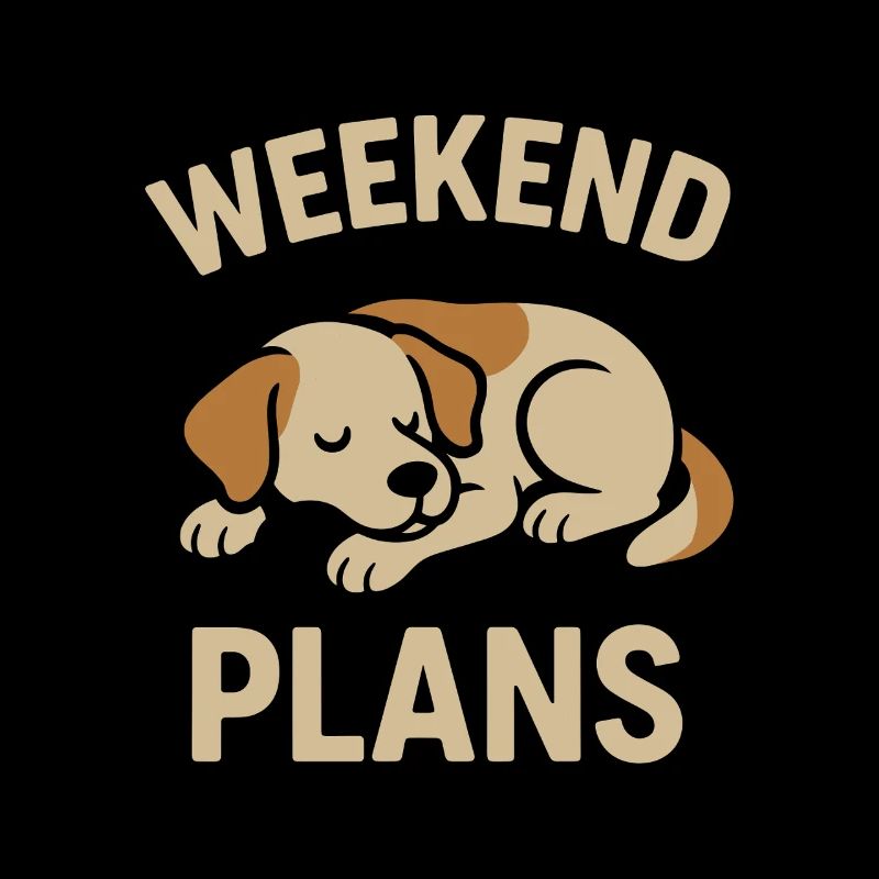 Plans de week-end – Motif du chien endormi