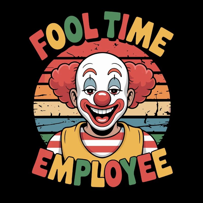 Fooltime Mitarbeiter Clown Motiv