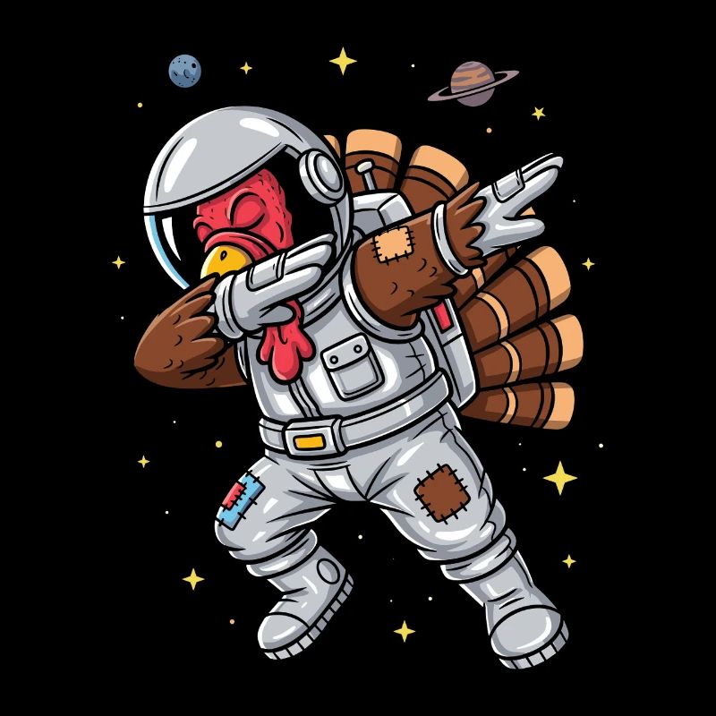 Astronaut duck in space