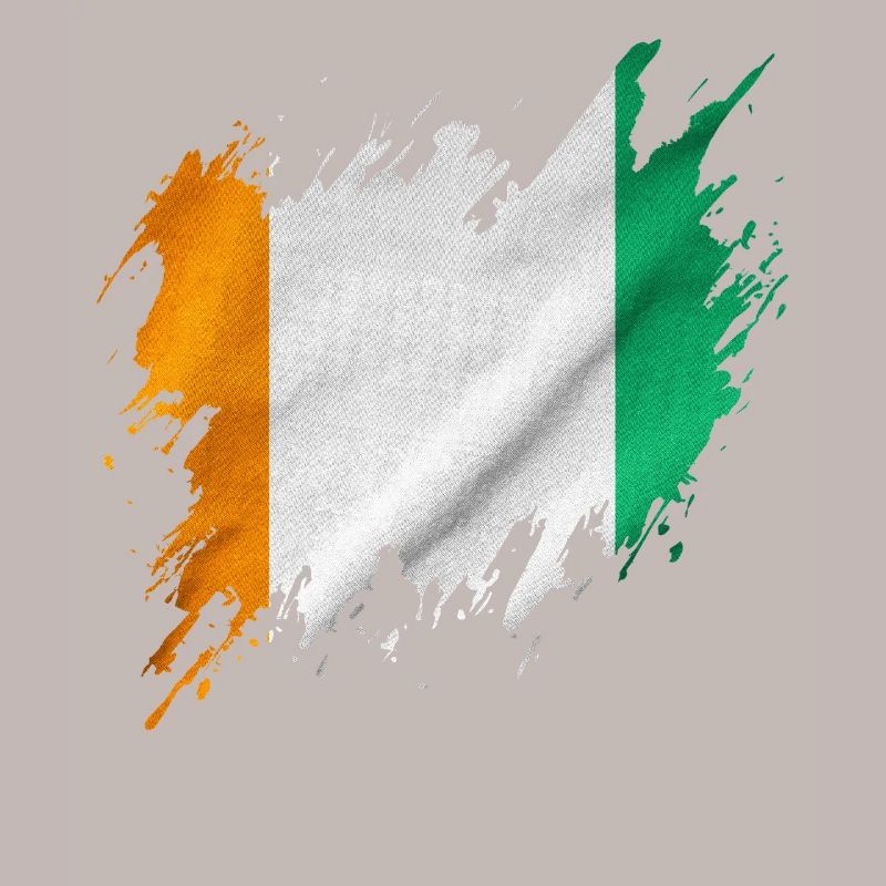 Drapeau de la Côte d’Ivoire dans un style déchiré