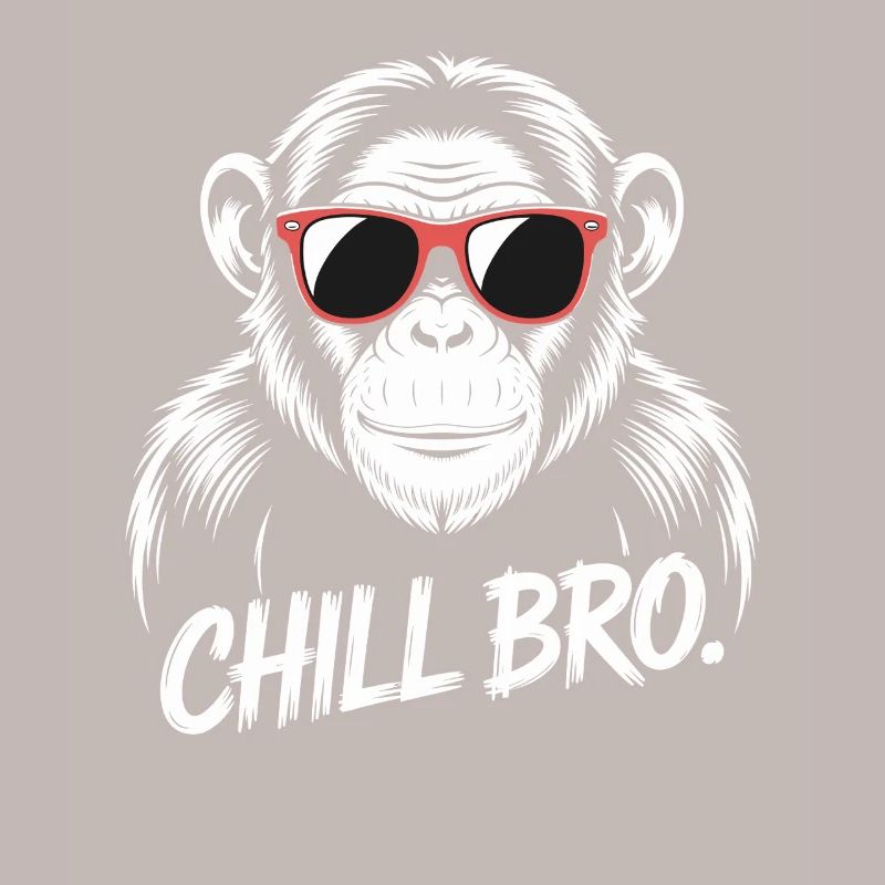 Chill Bro Affe Mit Sonnenbrille