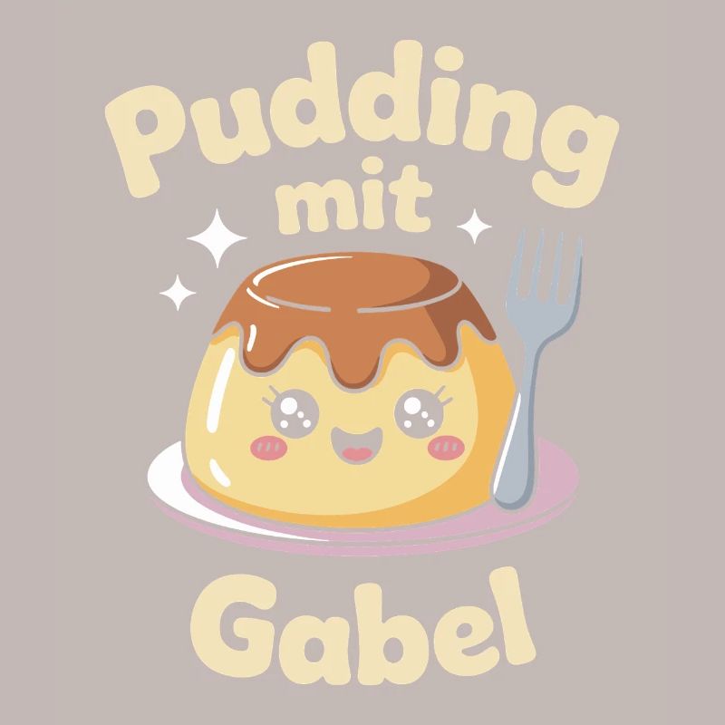Pudding with fork