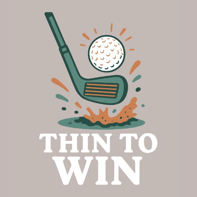 Thin To Win Conception Drôle De Joueur De Golf