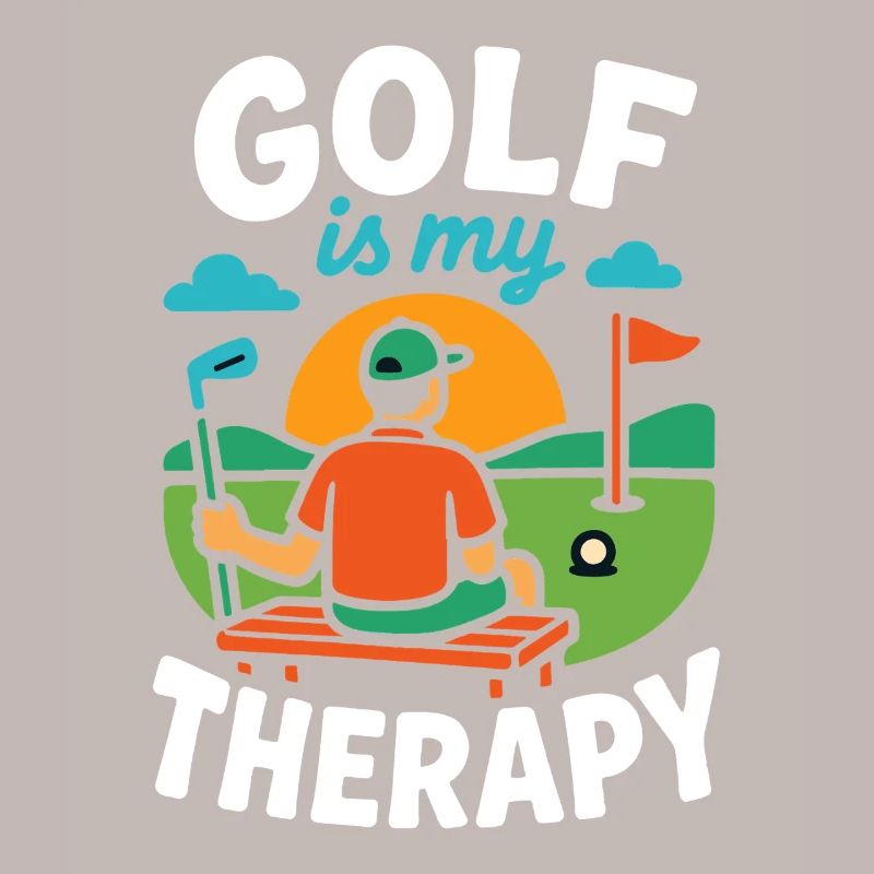 Golf Is My Therapy Funny Golf Lover Design