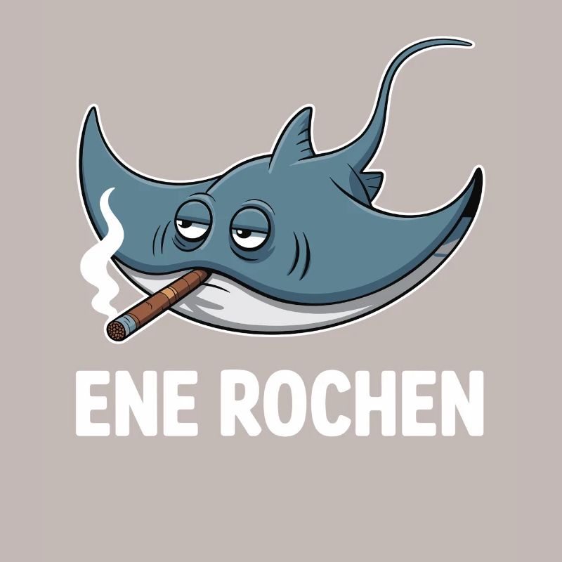 Ene Rochen Raucher Spruch Zigarette Kippe Rauchen