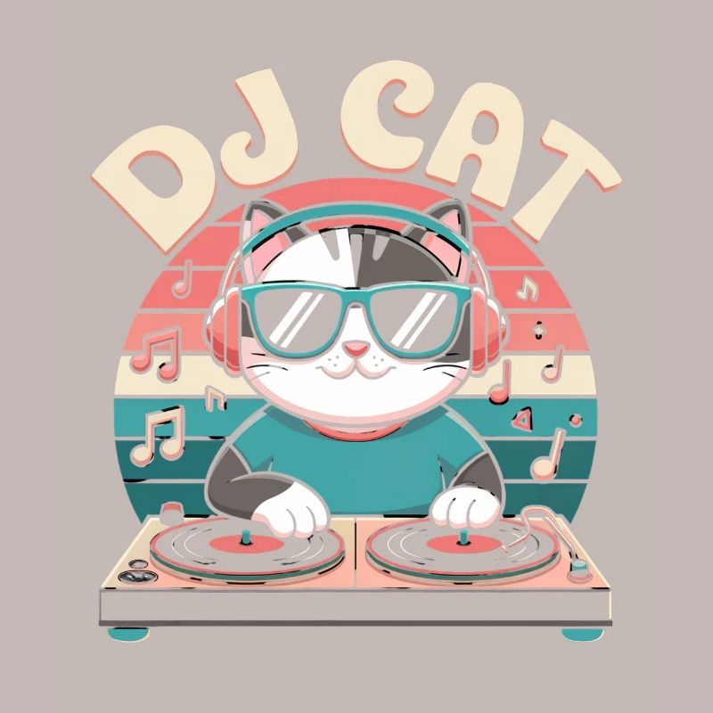 Drôle de chat DJ