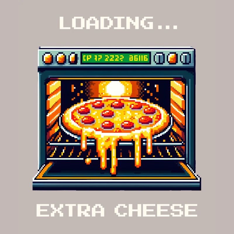 Loading... Extra Cheese | Pizza Gaming Humor