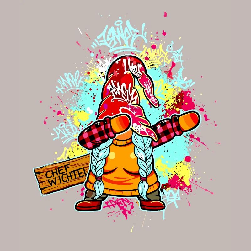 CHEF WICHTEL Dab Graffiti Weiblich Xmas Spruch