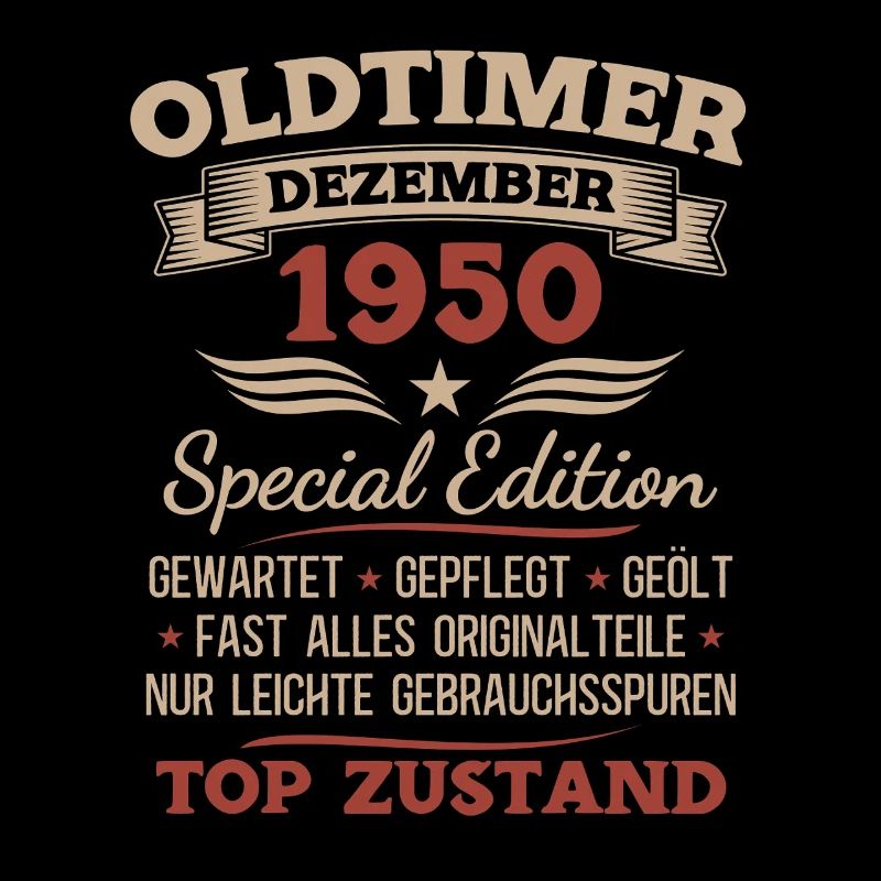 75. Geburtstag Geschenk Oldtimer Dezember 1950
