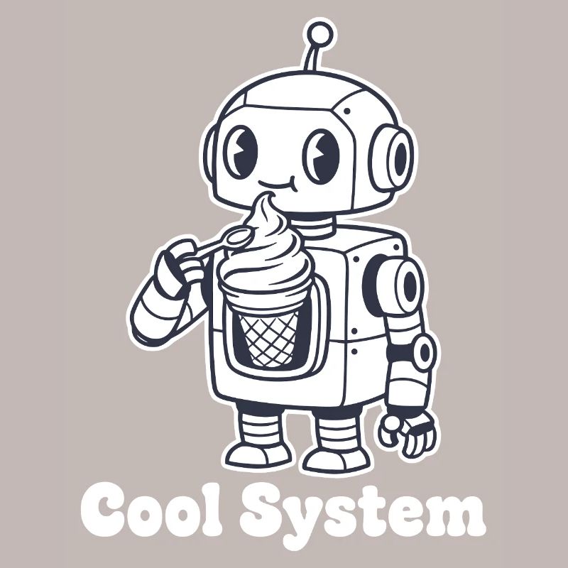 Robot avec une glace
