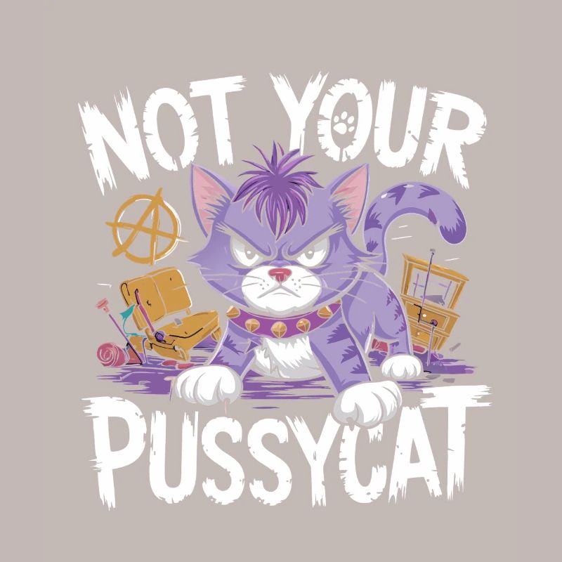 Rebellious cat with punk attitude