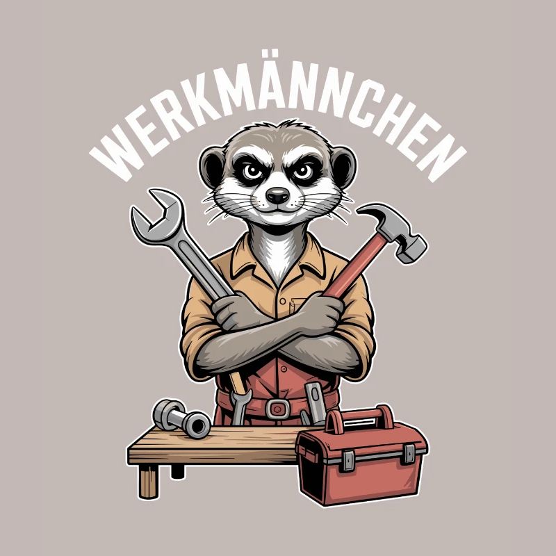 Erdmännchen Echter Heimwerker Mann Handwerker