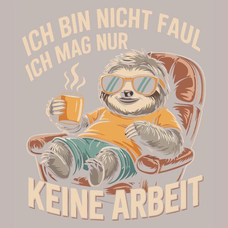 Sloth Saying – No Work, No Stress