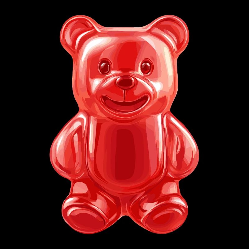 Glossy Red Gummy Bear