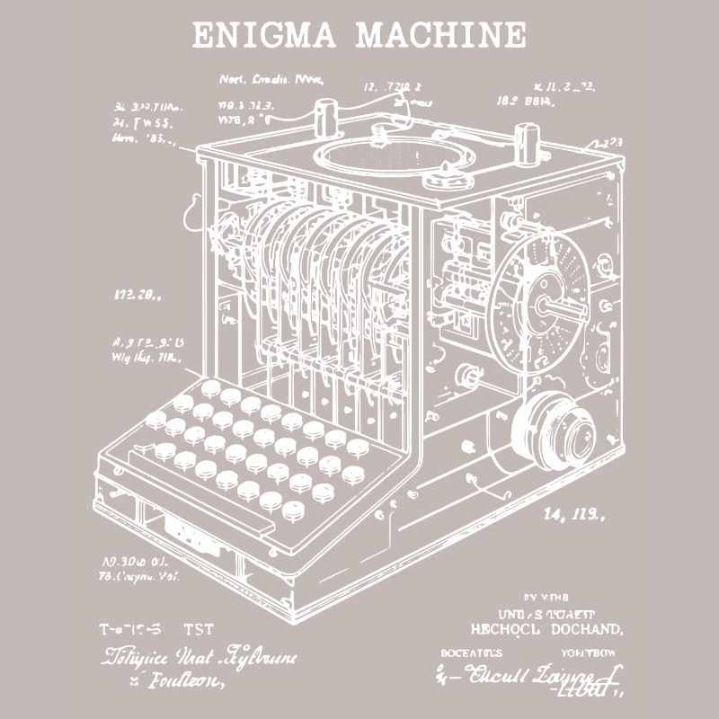 Plan de la machine Enigma