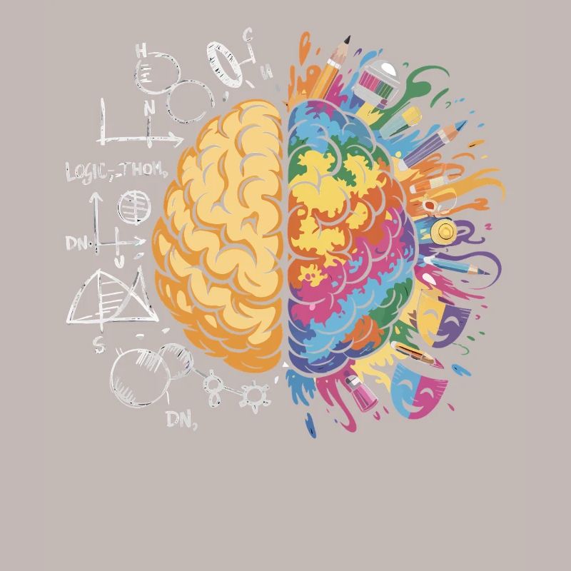 Creative brain color explosion