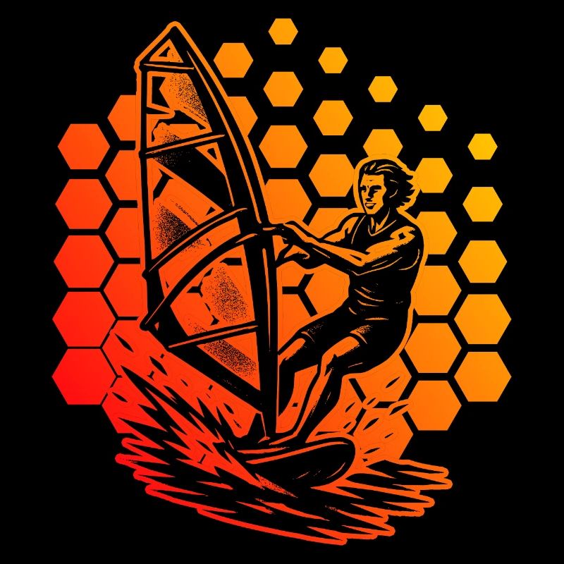 Modernes Windsurfing Artwork