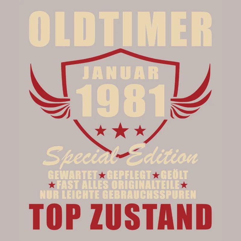 45. Geburtstag Geschenk Oldtimer Januar 1981