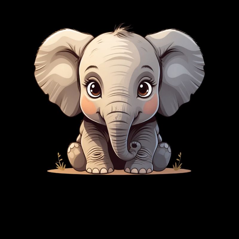 Dessin animé mignon bébé éléphant