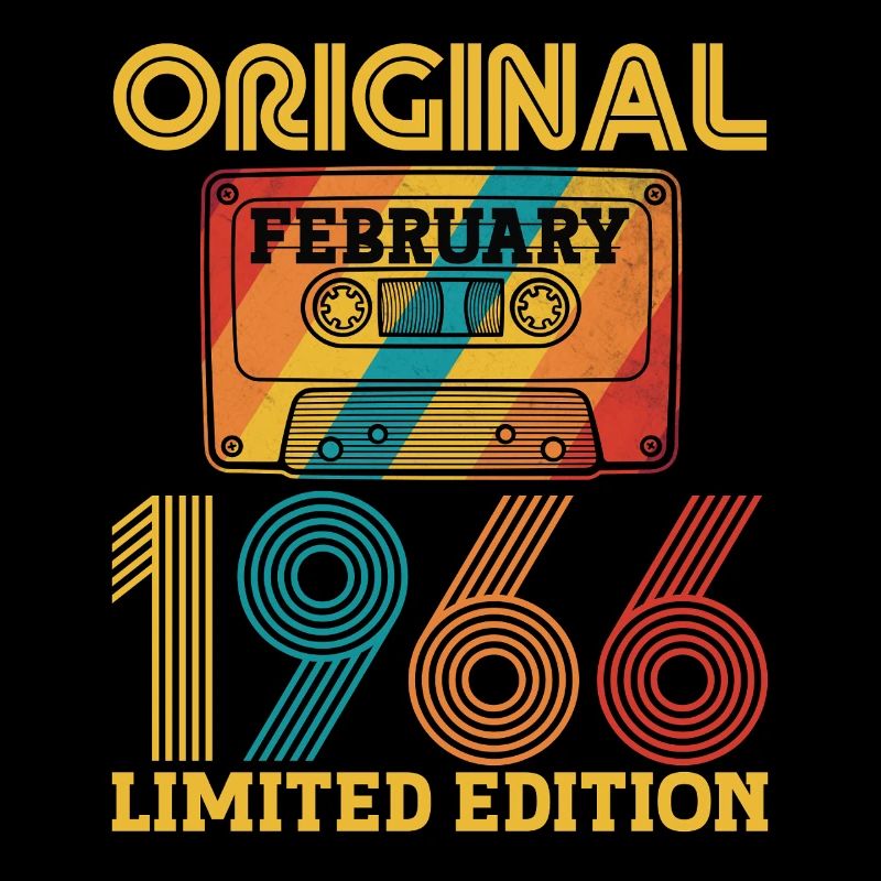 60e Anniversaire 60 ans Février 1966 Vintage Tee