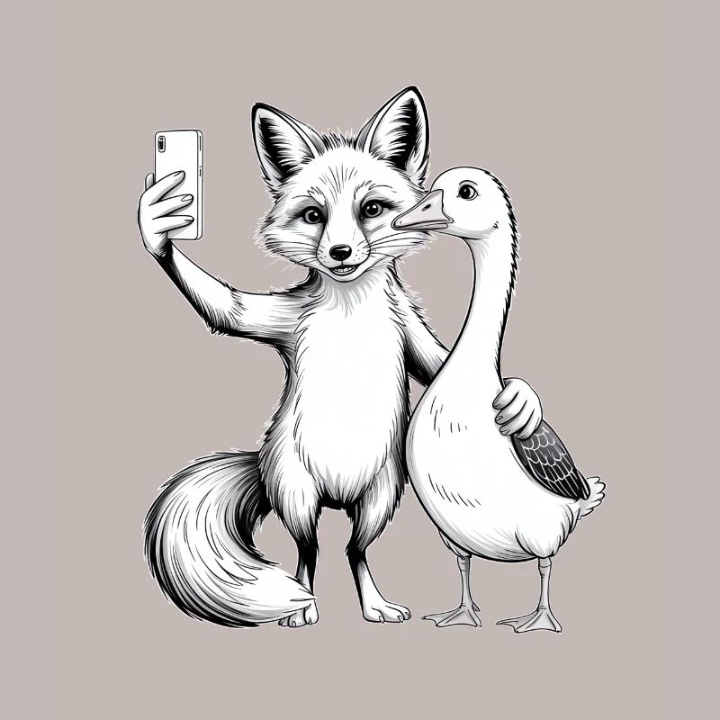 Fox and goose