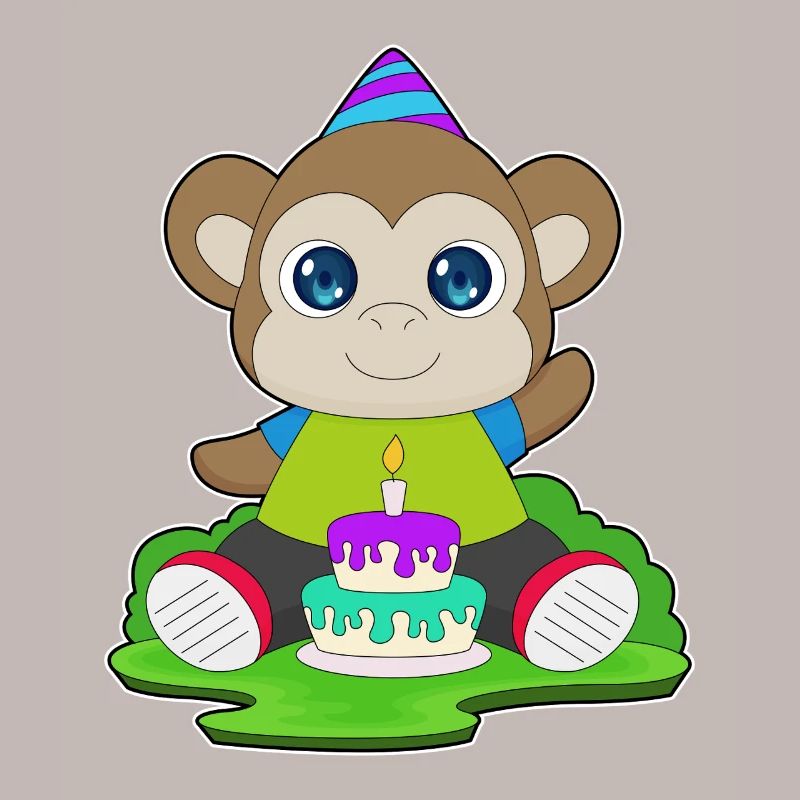 Monkey Birthday Cake
