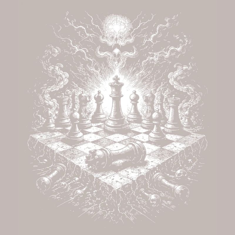 Chess Skull Gothic Board Scene
