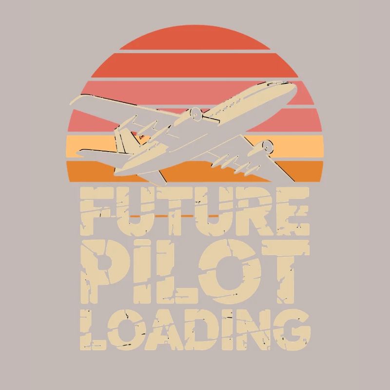 Future Pilot Loading Airplane Retro