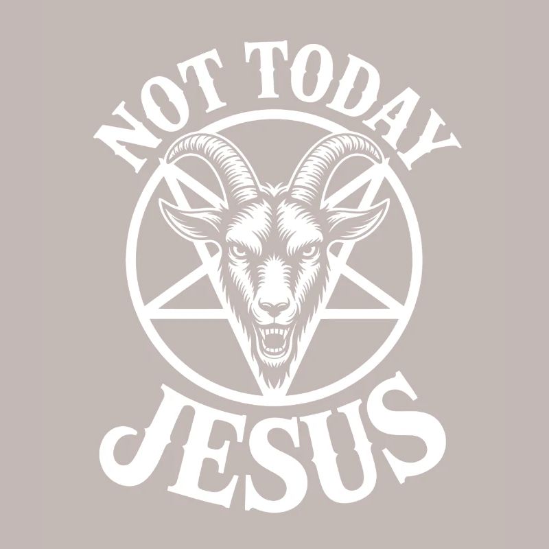 Not Today Jesus Goat Emblem