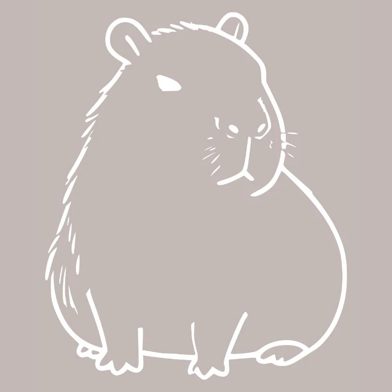 Capybara capybara blanc