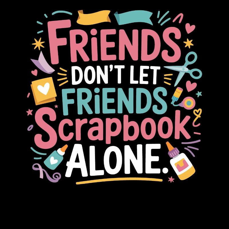 Freunde scrappen gemeinsam bunt