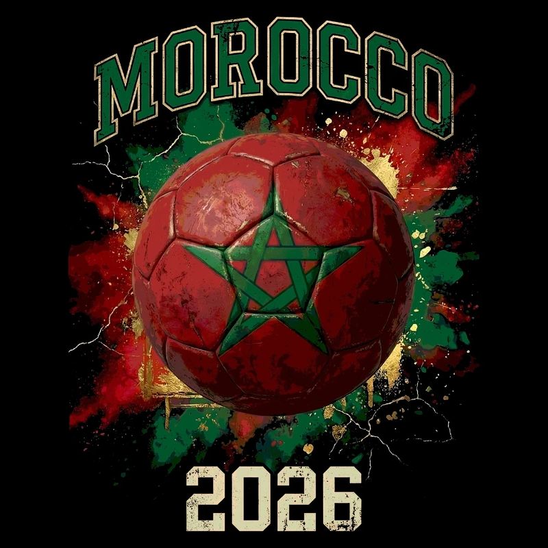 Fußballdesign von Marokko 2026