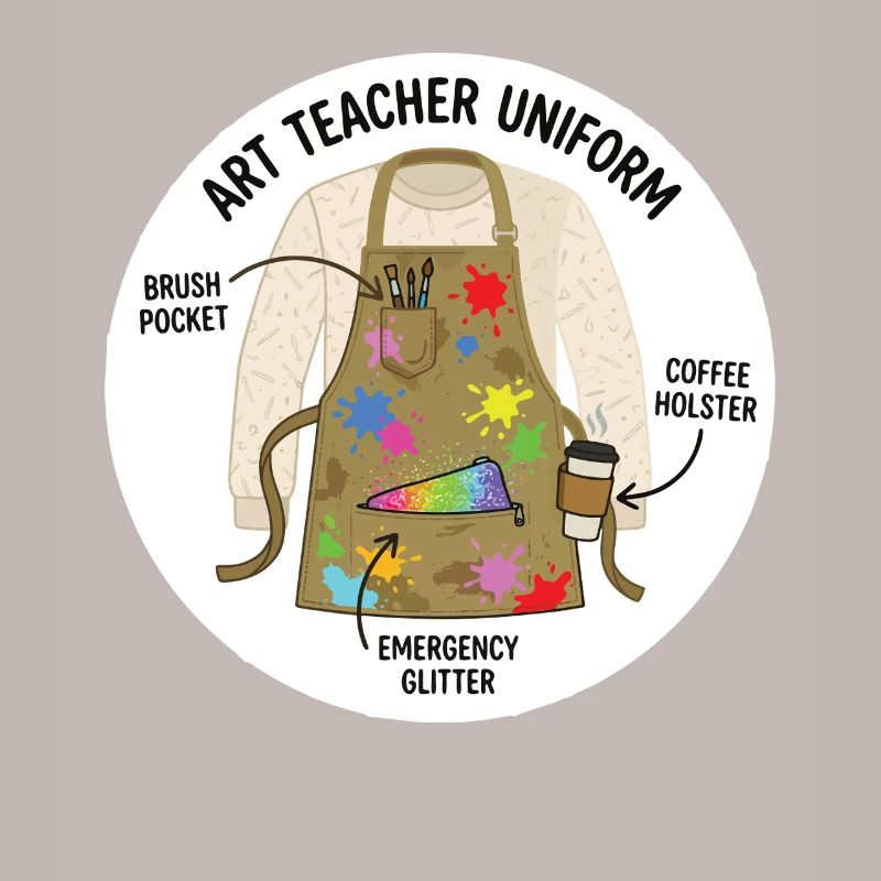 Art Teacher Uniform Creative Motif