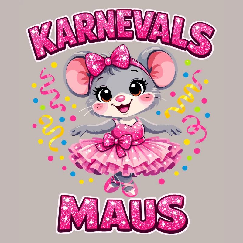 Karnevalsmaus Karneval Konfetti Geschenk