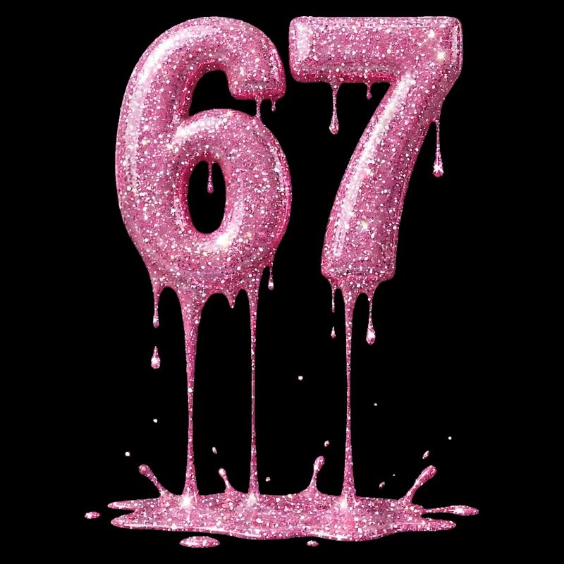 67 Pink Glitter Dripping