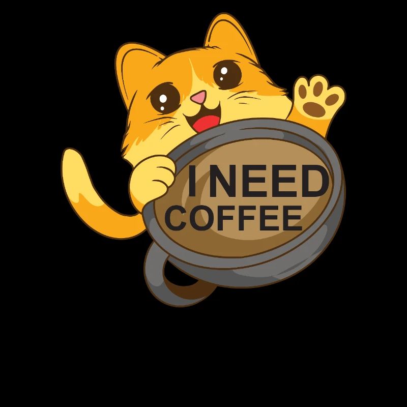 Cat needs coffee
