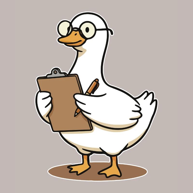 Canard avec des verres Bloc-notes