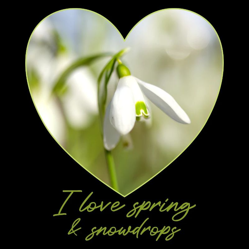 Herz mit Schneeglöckchen i love spring