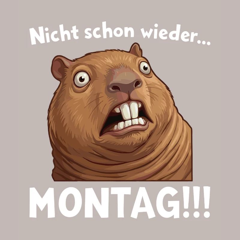 Capybara disant : Pas encore lundi !